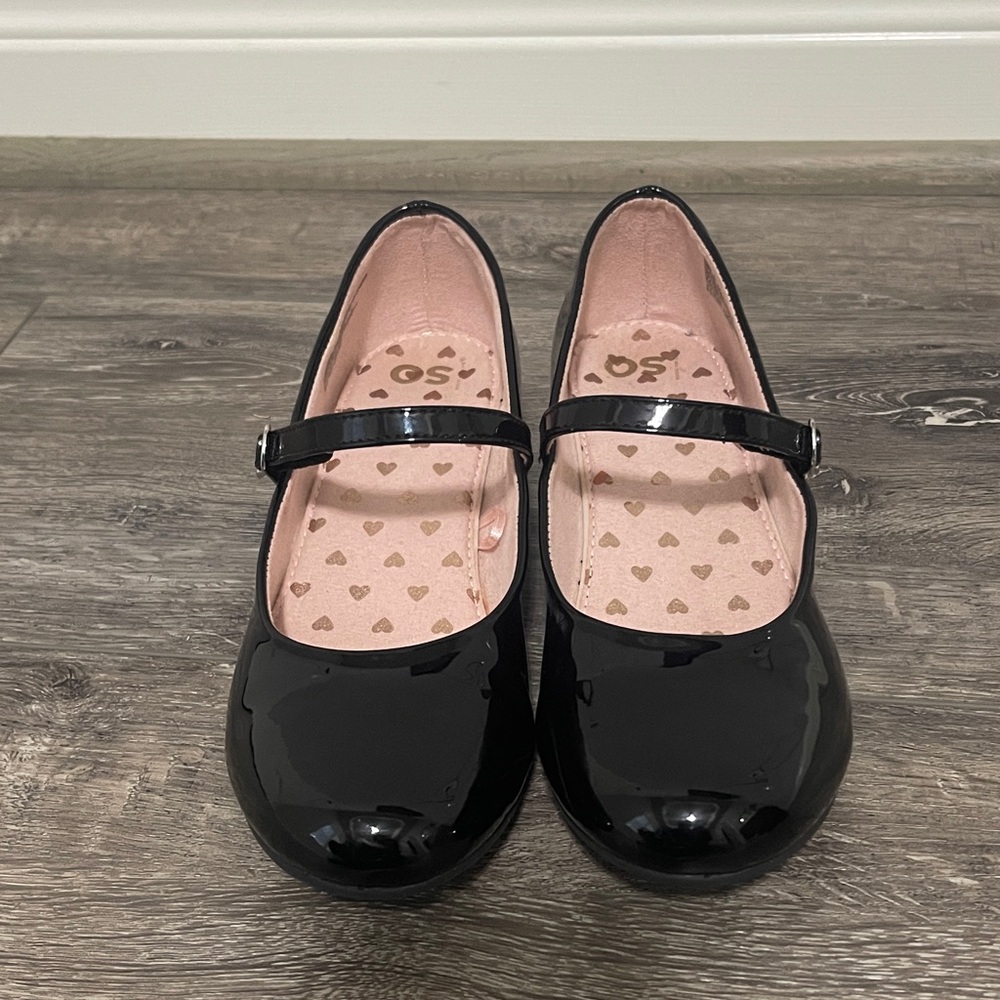 SO Black Patent Kids Dress Shoes